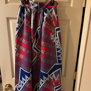 Floor length African Print skirt